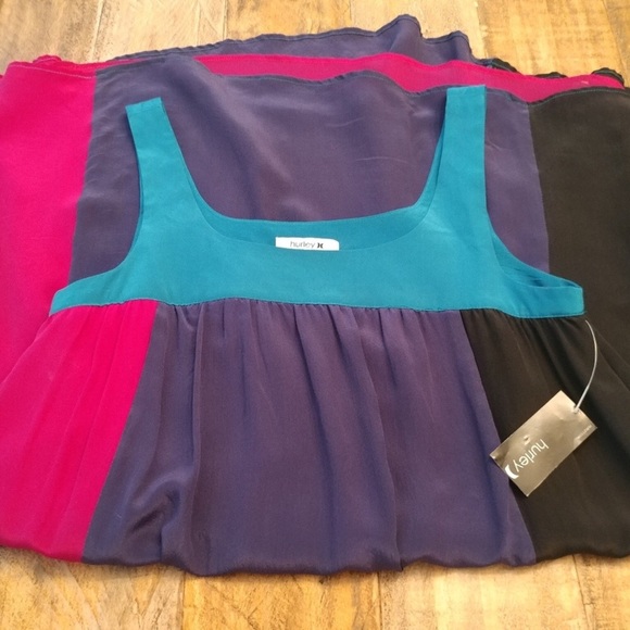 Hurley Color Block Silk Dress with Side Pockets! - Picture 5 of 7